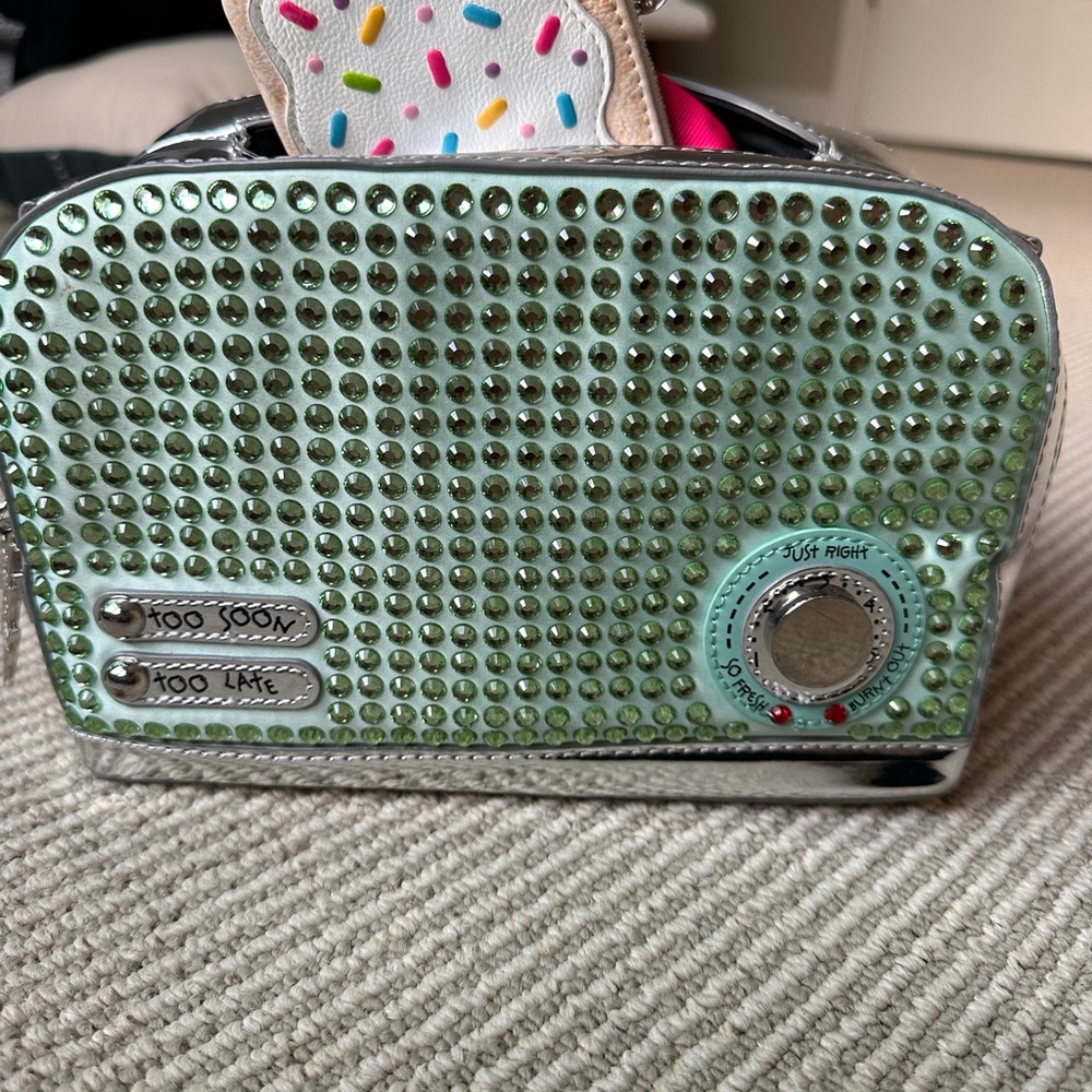 Betsey Johnson Kitsch Toaster Crossbody Purse with Pop-Tart Wallet